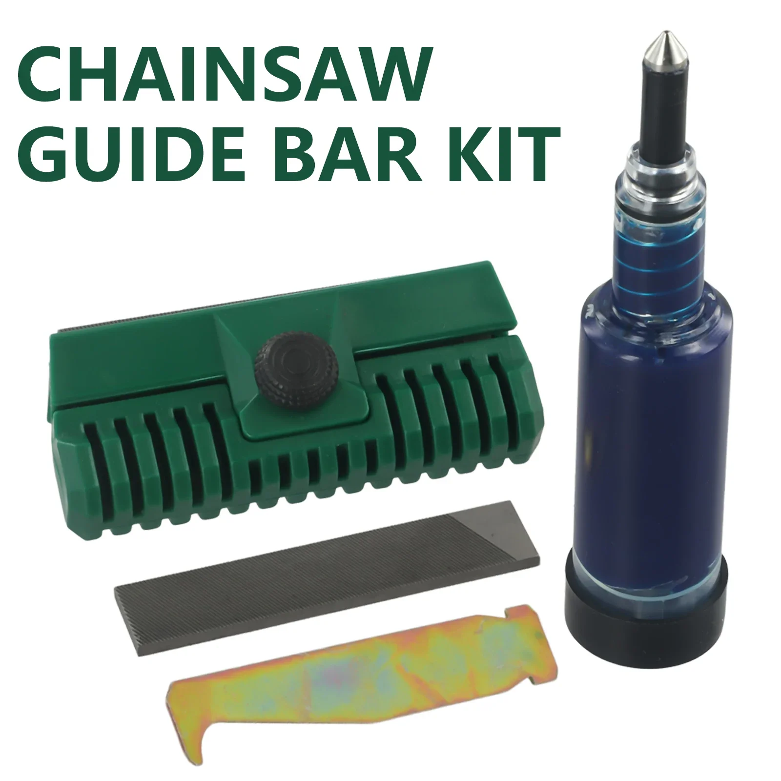 

Chainsaw Guide Complete Chainsaw Guide Bar Maintenance Set for Optimal Groove Rail Dressing and Bar Nose Greasing