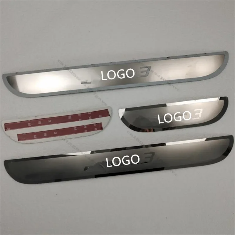 Ultrathin Stainless Steel Door Sill Scuff Plate Articlefor For 2014 2015 2017-2019 2020 Mazda3 Axela Car styling