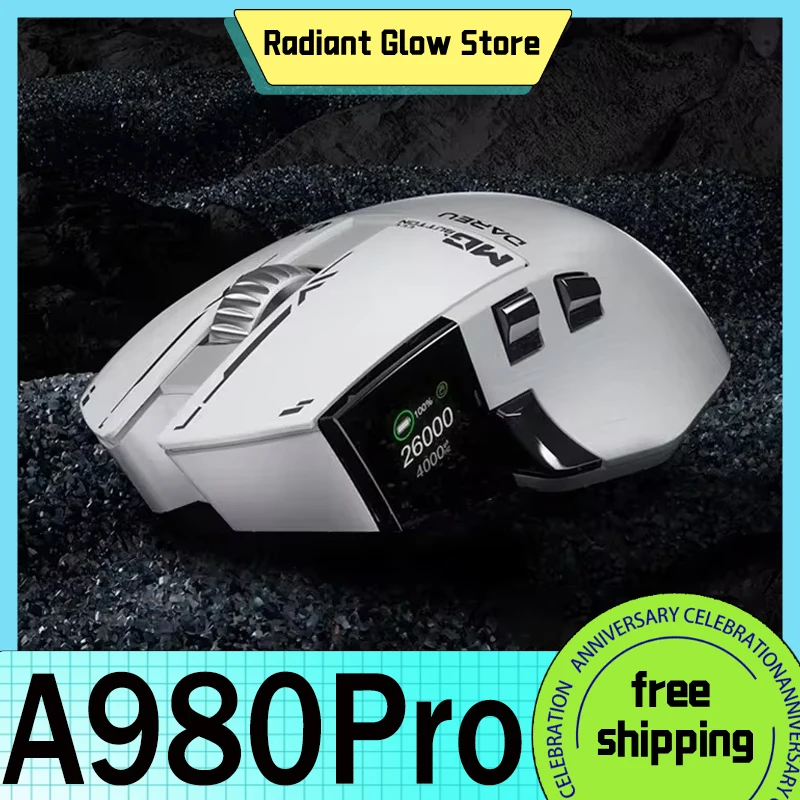 

Dareu A980Pro Max Wireless Mouse Tri Mode PAW3950 Sensor Low Latency Nearlink Gaming Mouse Magnesium Alloy PC Gamer Accessories