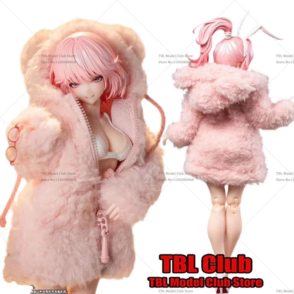 

Original Snail Shell 1/12 Scale Light Pink Plush Cloth Coat Jacket Hoodie With Zipper For 6in Mobile Suit Girl Action Figure