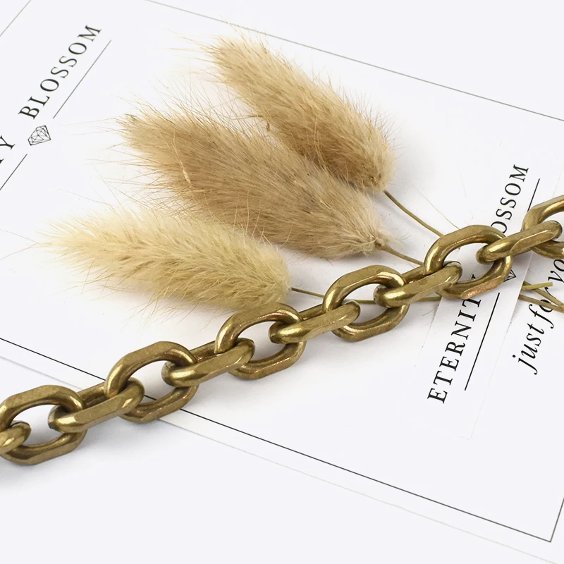 

50/100cm Metal Solid Brass Chains Bag Strap Jeans Pants Decor Chain Wallet Handbag Belt Sling Connect Buckle Loops Accessories