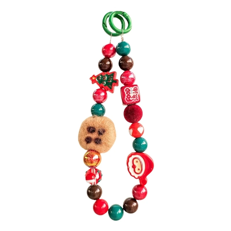 

Santa Phone Chain Elegant Pendant Handmade Beaded Lanyard For Women Girl Jewelry Dropship