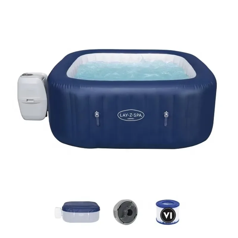 Energy Efficient Smart Airjet Inflatable Spa Pool Square PVC Hot Tub With Heating And Massage Function For Backyard