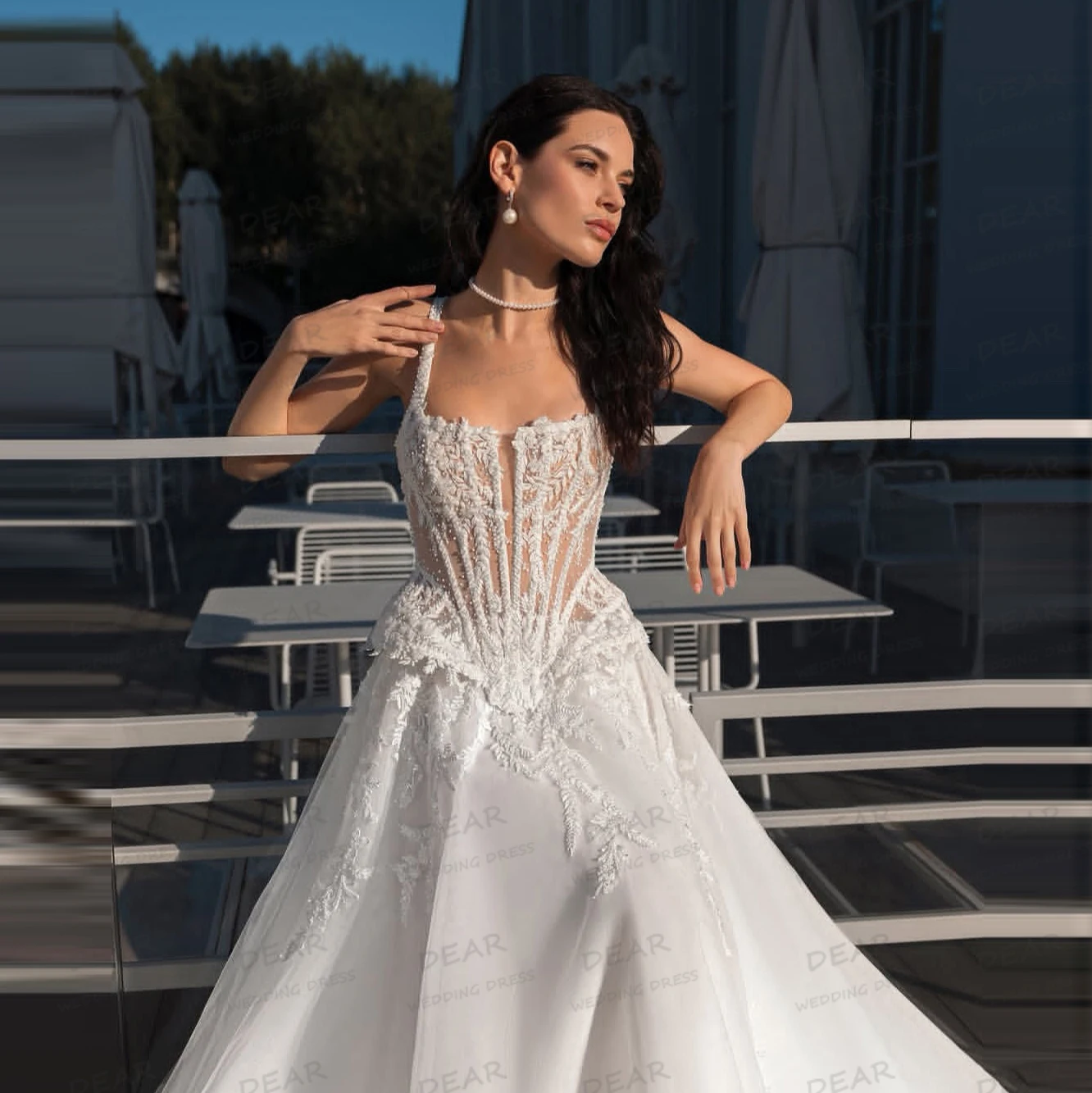 Robes De mariée creuses simples et Sexy, ligne A, sans manches, dos nu, avec des Appliques, en Tulle, personnalisées