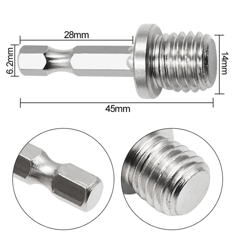 Bor Heksagonal Adaptor Woodworking Konektor M14 Kayu Membelah Kunci Listrik Menyesuaikan Daya Anda Bor Ke Torsi Tinggi E65B