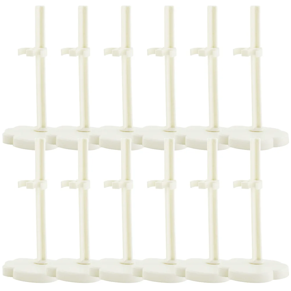 12 Pcs Action Figure Stand Display Shelf Shelves Stands Holder Plastic Dolls Support