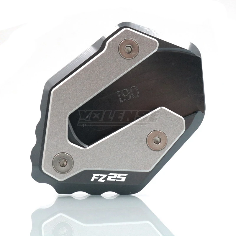 Motorcycle CNC Kickstand Foot Side Stand Extension Pad Enlarge Plate For FZ-25 FZ25 FZ 25 2017-2024