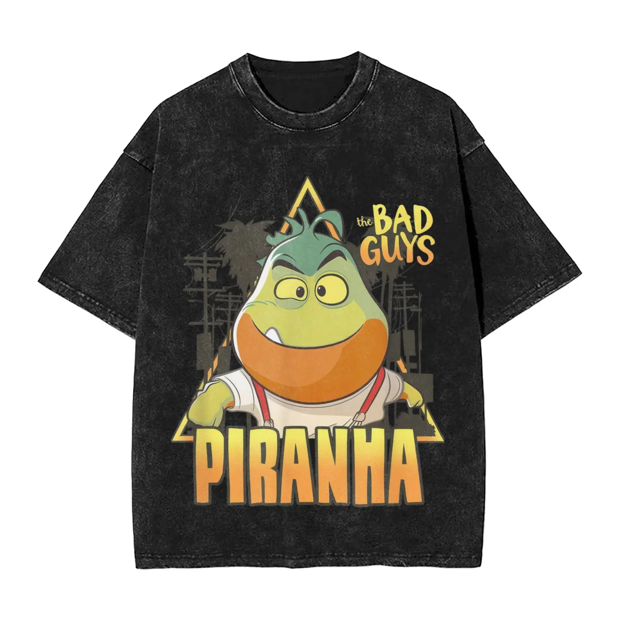 

The Bad Guys 2 Anime movie Washed T Shirt Streetwear Hip Hop Novelty T-Shirts Tees Men Women 100% Cotton Streetwear