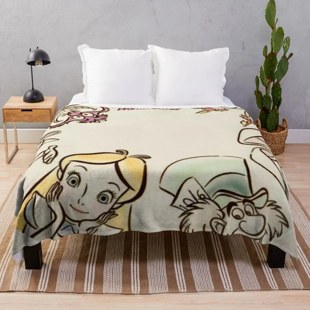 

Alice and friends Throw Blanket Year Round Soft Comfortable Blanket for Home
