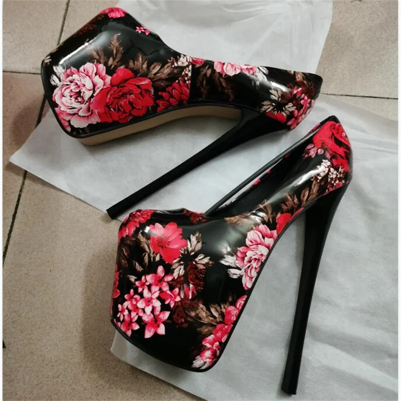 Summer Peep Toe Platforms Stilettos 22cm Thin High Heels Ladies Shoes Woman Catwalk Shows Pole Dance Pumps Plus Size 47 48 49 50