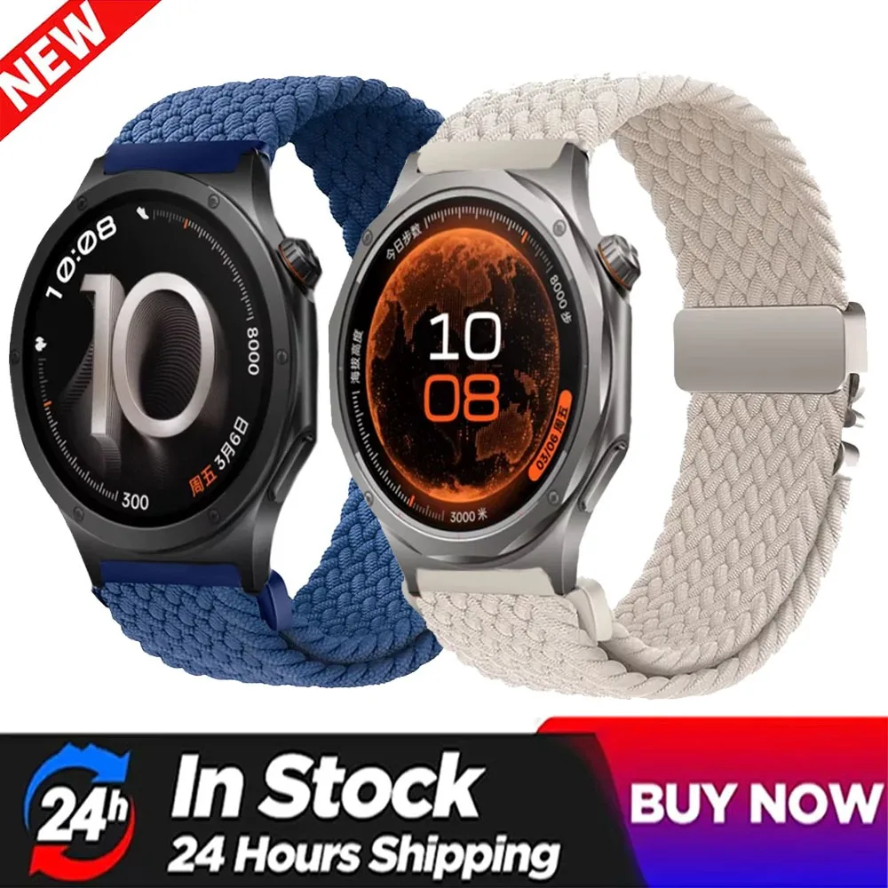 20/22mm Nylon Braided Loop Strap for Oneplus Watch 46mm Lite 3 2 2R Sports Parachute Buckle Wristband OPPO Watch S X3 X2 X 4 Pro