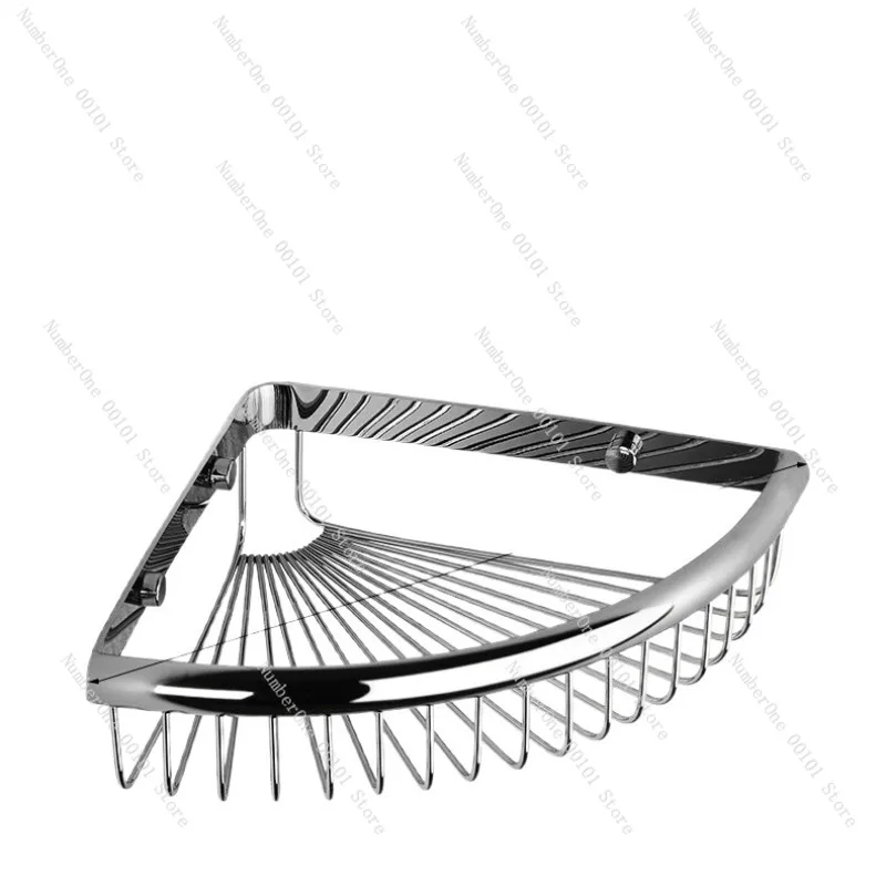Stainless Steel Drill Bathroom Corner Shelf Wall Mounted Double Layer Triangle Basket Rustproof Toilet Shower Storage Rack Space