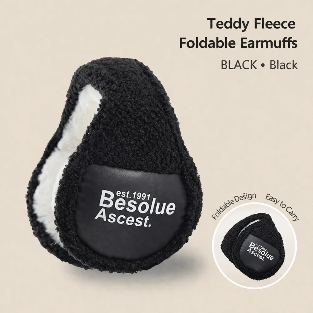 Fashion Warm Winter Earmuffs Faux Fur Folding Earflap Protection Cold Protection Portable Earmuffs for Men Women