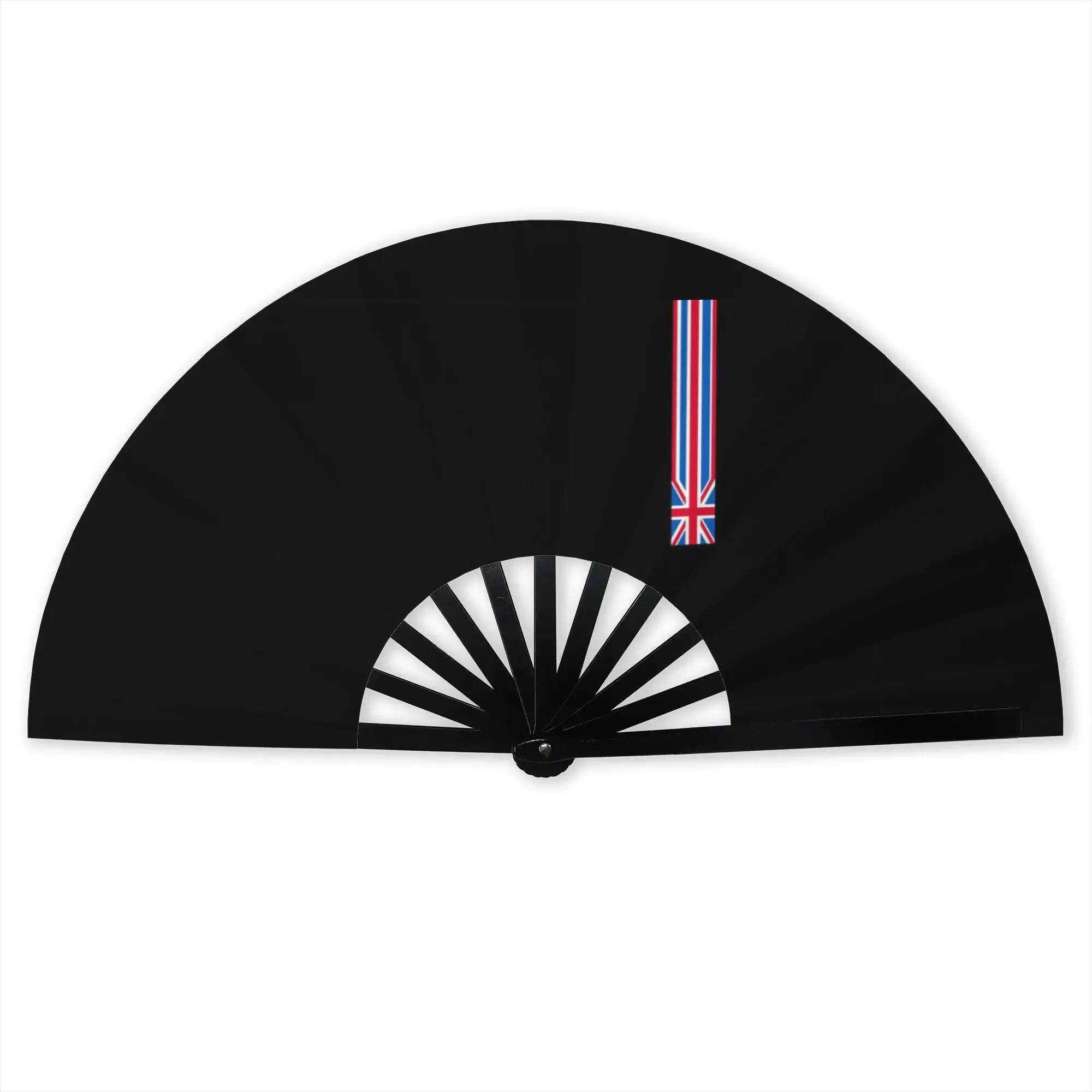 Minimalist Union Jack UK Folding Hand Fan United Kingdom British Flag Polyester Fabric Fan Cool Summer Accessory Decorative Fans
