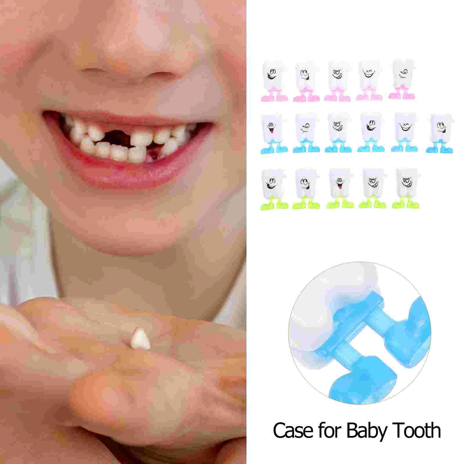 50 Pcs Tooth Box Teeth Keepsake Organizer Baby for Holder Storage Case Deciduous