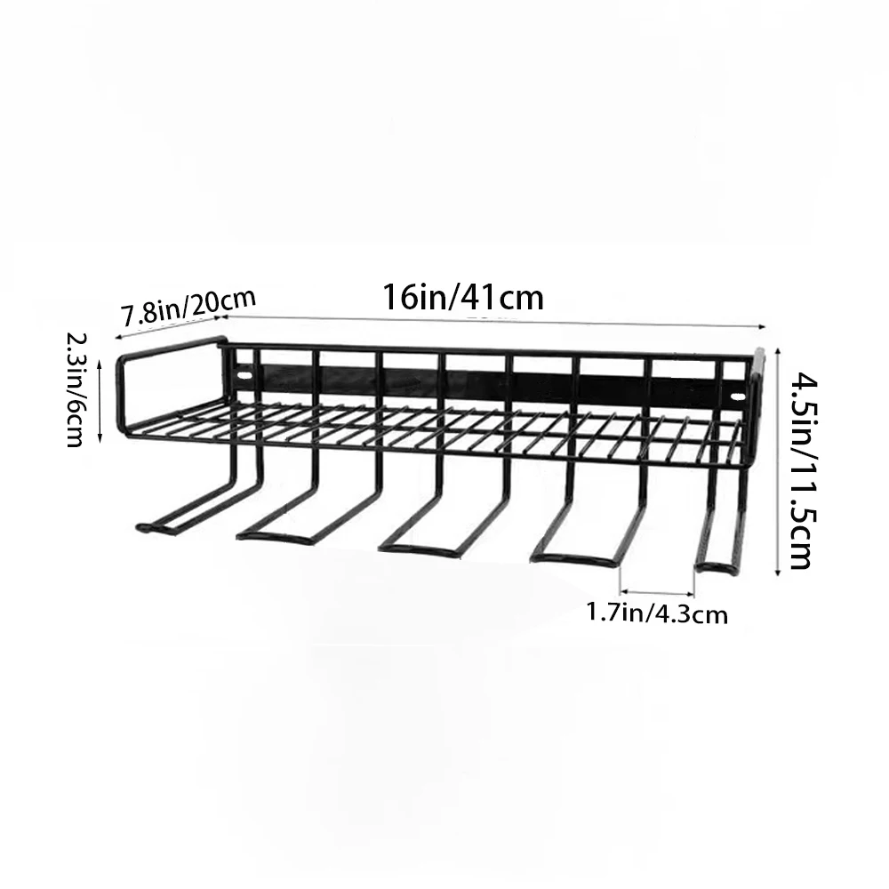 Wall Mounted Electric Drill Screwdriver Storage Rack Iron Tool Organizer Hanging Power Drill Holder Home Hardware Shelf