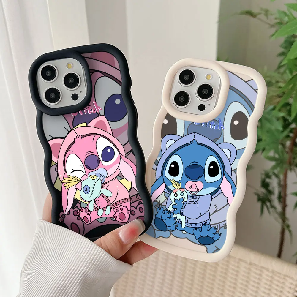 Cute New Stitch Disney Cartoon Phone Case For Samsung A03 A04 A05S A10S A11 A12 A20S A21S A13 A14 A55 A54 A34 A53 A30 5G Cover