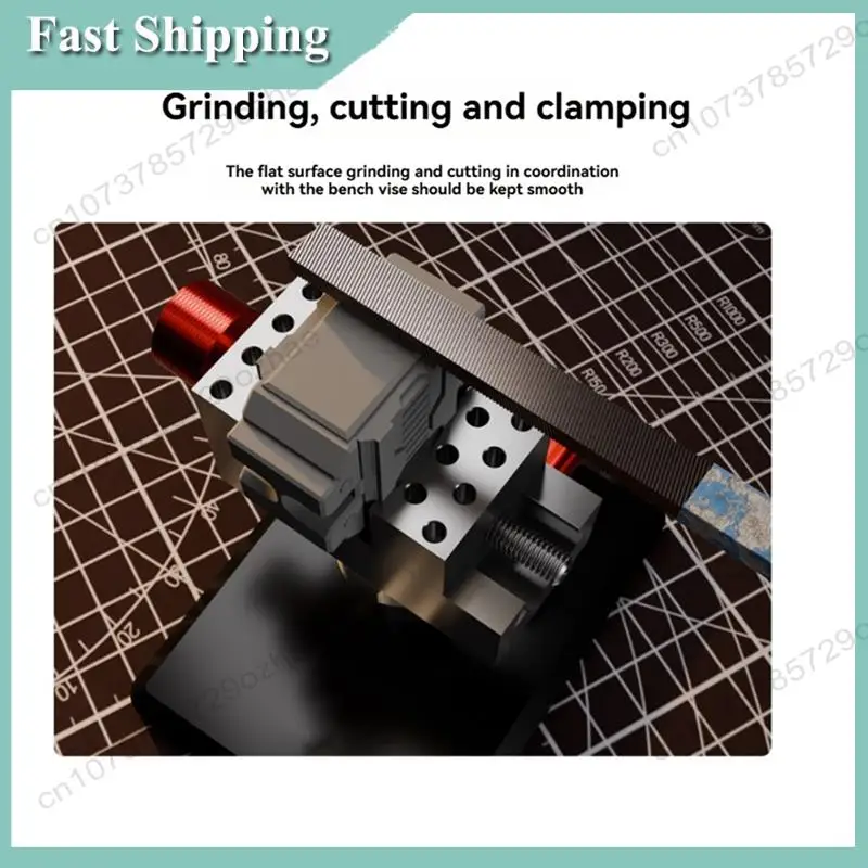 -A01R Stainless Steel Slide Rail Clamps Bench Vise 45° Adjustable Precision Model Making Tools For Modeling Bench