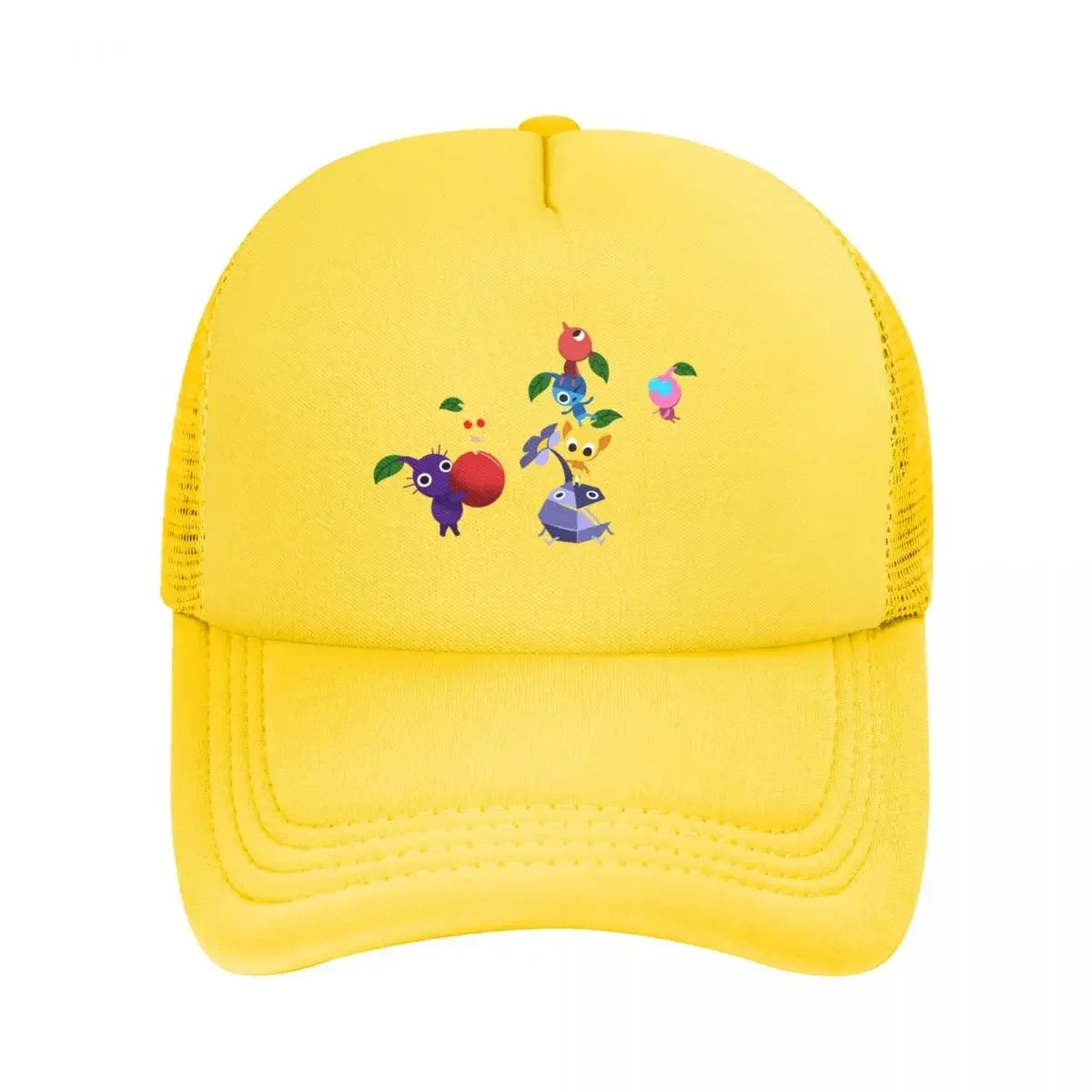 Pikmin- Collage Of Characters Mesh Baseball Caps Snapback Fashion Baseball Hats Casual Casquette Outdoor For Men's And Women's