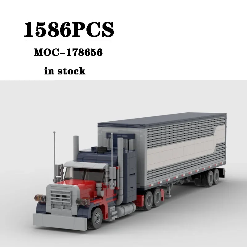 New Building Blocks MOC-178656 Truck Semi trailer Construction Model 1586PCS Education Children's Birthday Gifts Christmas Toys