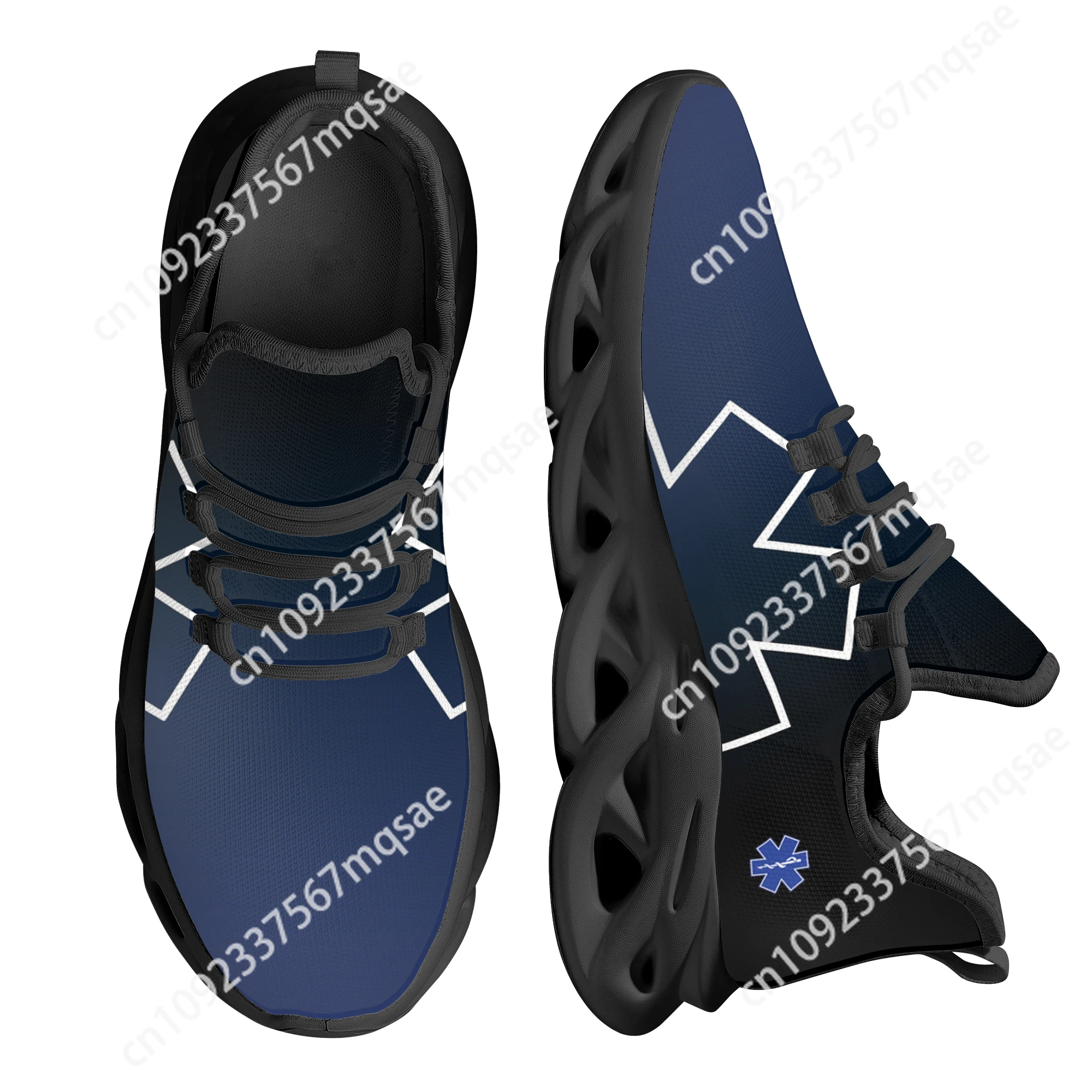 

Custom Gradient EMS EMT EMR Paramedic Air Mesh Sports Sneakers For Women Flats Casual Outdoor Male Athletic Running Shoes