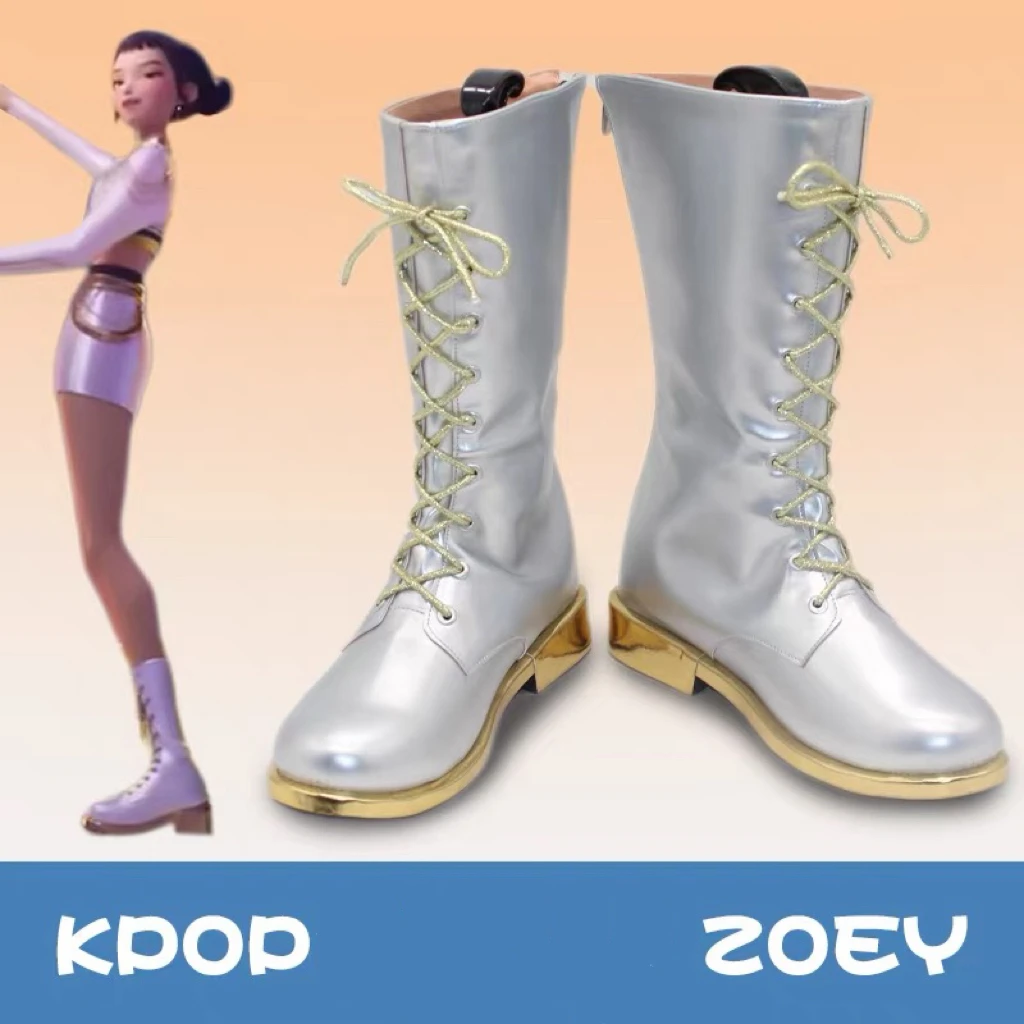 Buty Cosplay Hot Girls Rumi Zoey Mira 2025 Czarne Złote KPop Demon Hunters dla Dzieci i Dorosłych