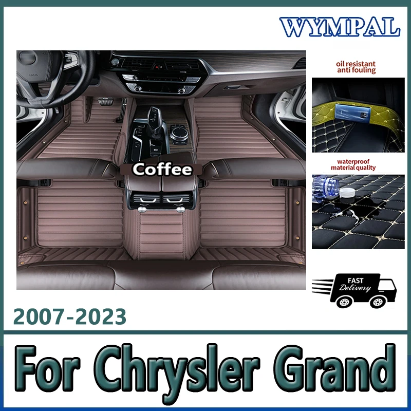 

Custom Car Floor Mats For Chrysler Grand Voyager Pacifica 2007-2023 Auto Carpets Foot Coche Accessorie