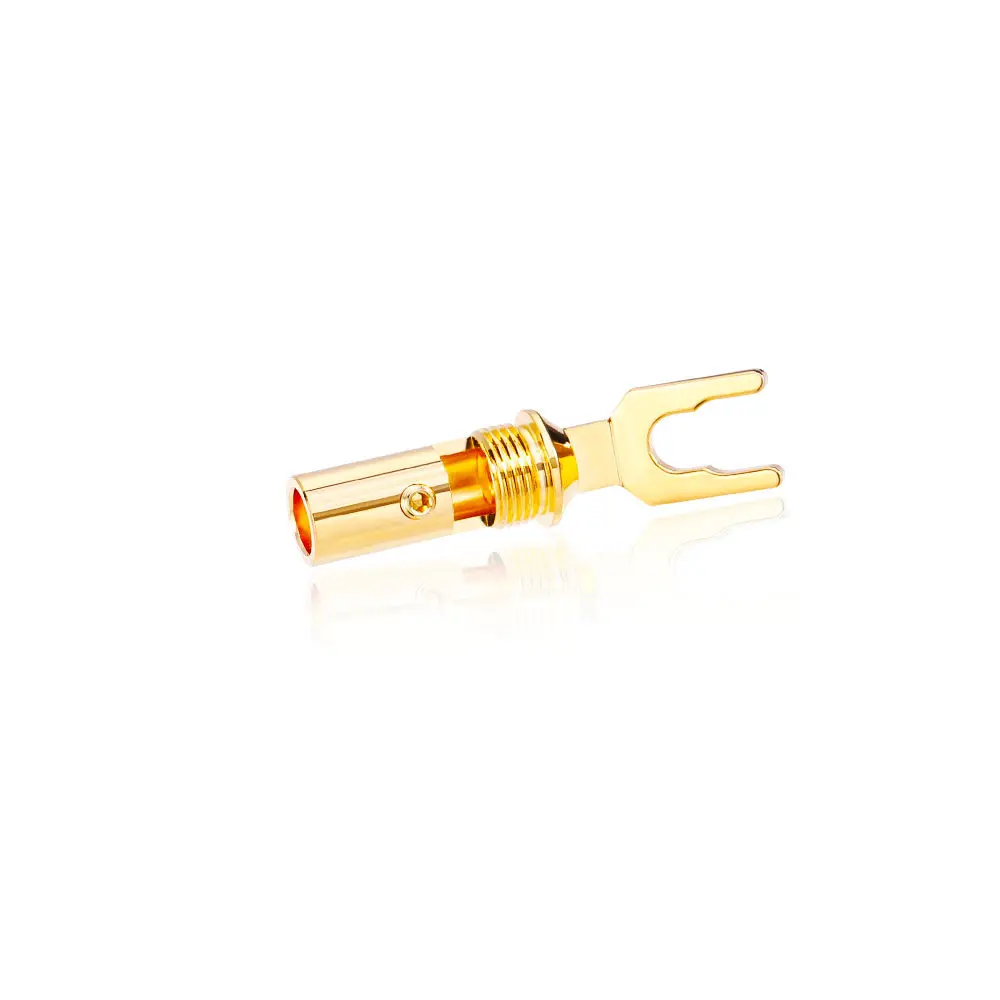 China MONOSAUDIO Mus S906 Series High Purity Purple Copper Audio Speaker Wire Y Plug U-shaped Plug