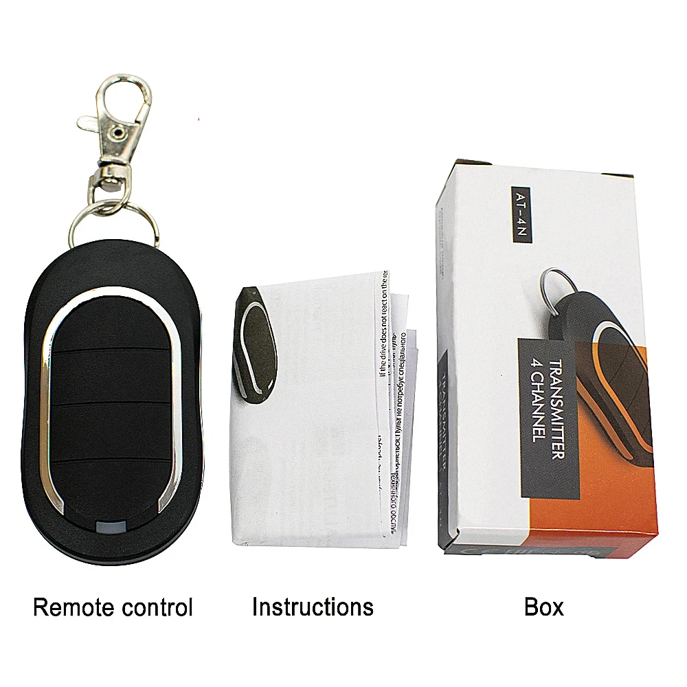 Hot Sale Alutech AT-4n Remote Control 433.92MHz 4 Buttons Garage Door Learning Code Barriers Automation Keychain Automatic