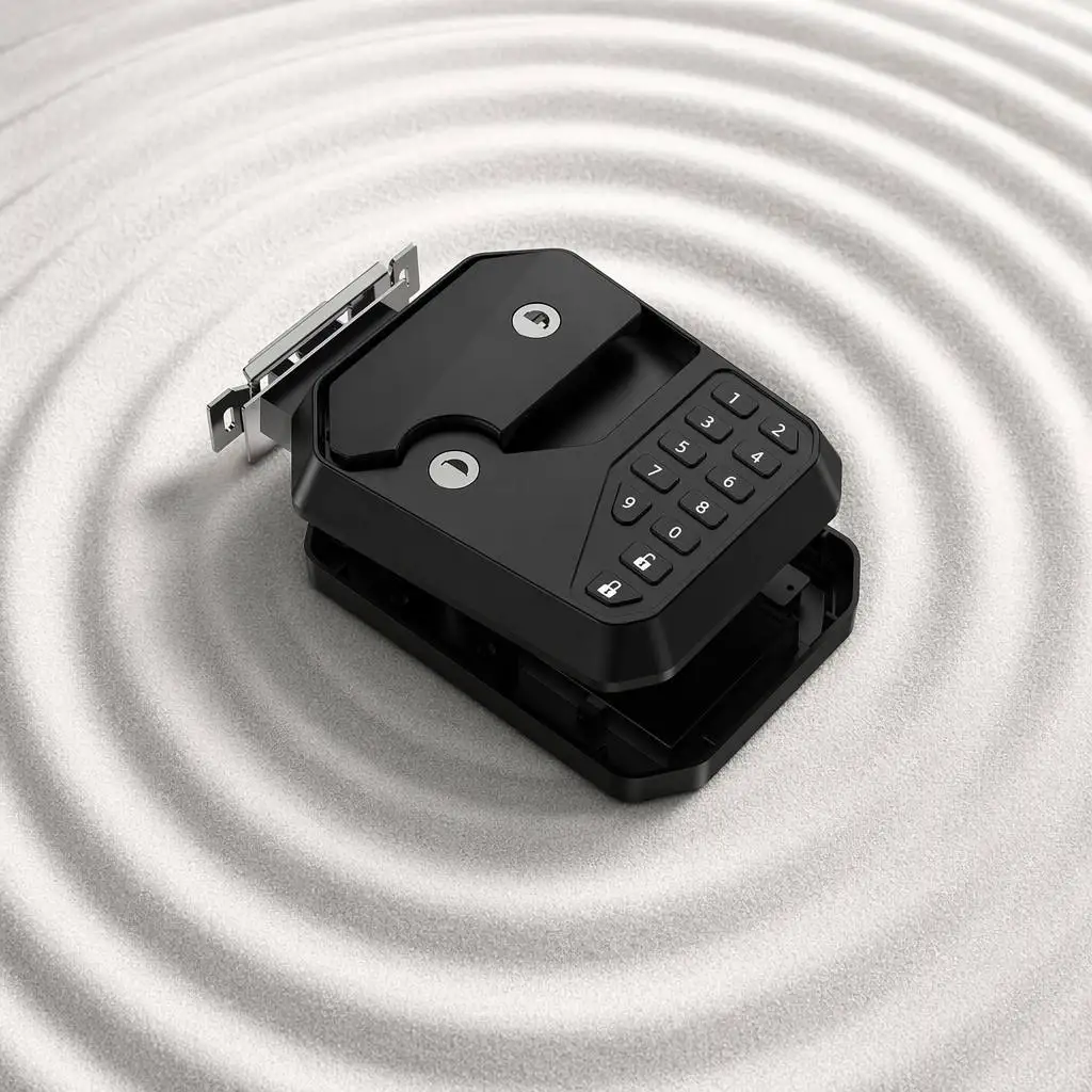Smart RV Camper Trailer Lock For Tuya App Keyless Entry (Password/Remote/Key) IP65 Weatherproof Aluminum ABS Construction