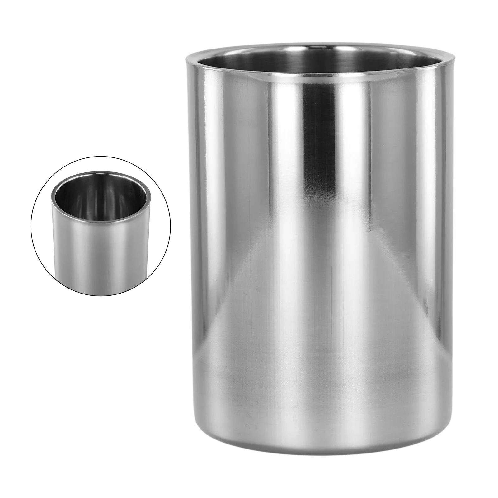 Stainless Steel Double Wall Coffee Cup for Tea Beer and Other Beverages - Seamless Interior and Rounded Rim Design