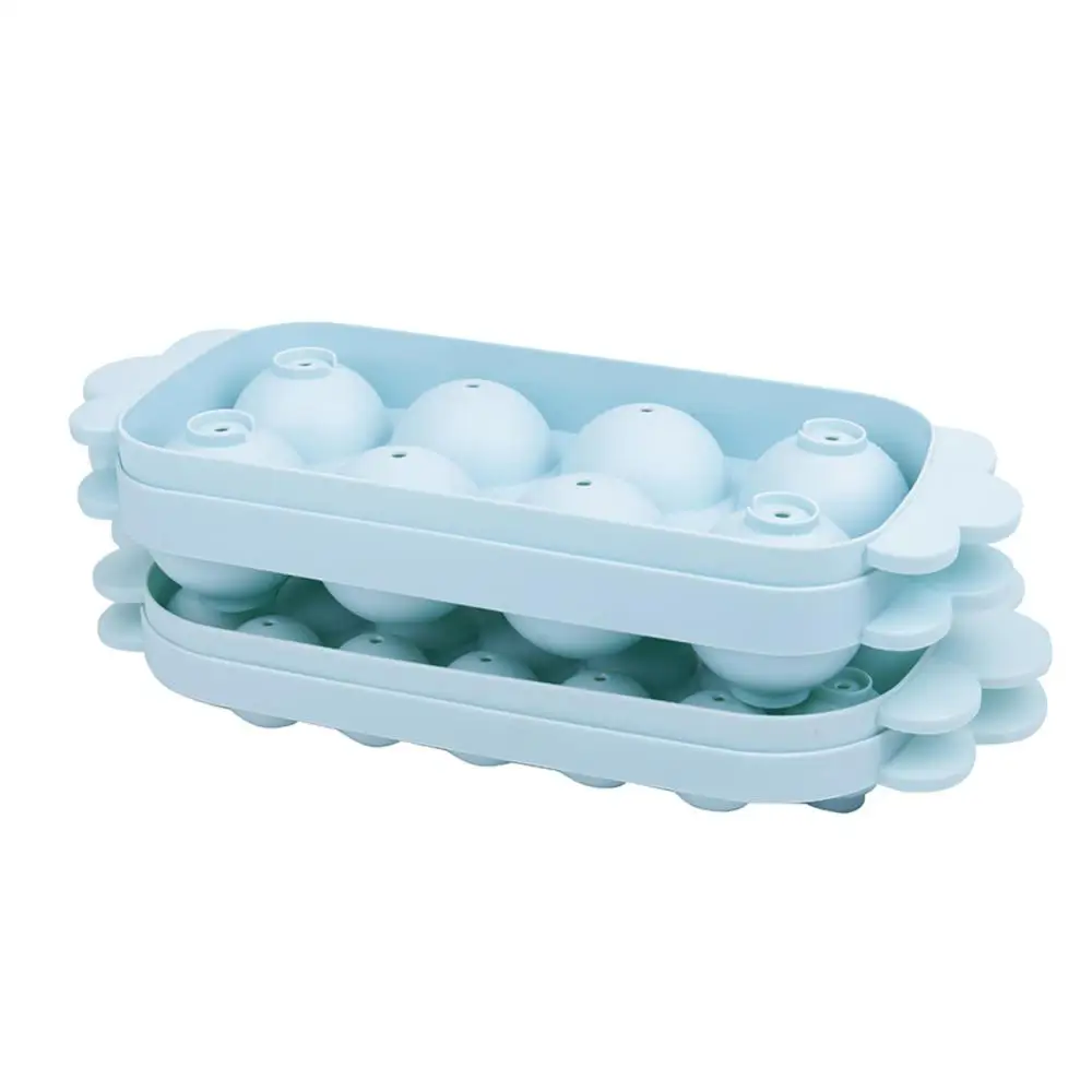 Plastic Ice Mold Covered R Easy To Demoulde Material Ice Box Cold Drink Making Tool Spherical Ice Box Fall-proof High Quality