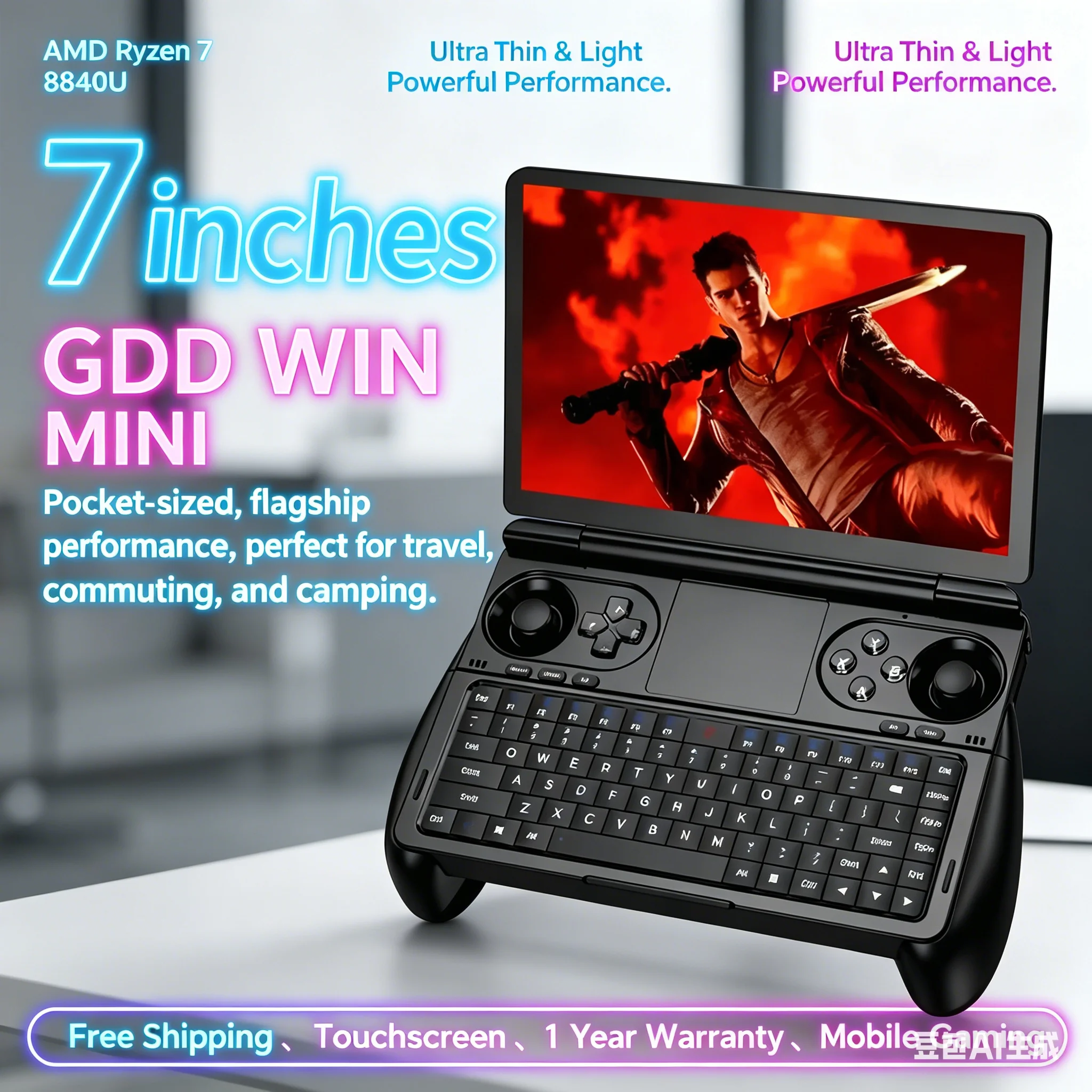 

Trendy Icon GPD WIN Mini Handheld GamePad Tablet 7 Inch AMD AI 9 HX 370 Processor 32GB RAM 2TB PCIE4.0 Pocket Mini Laptop for Ga