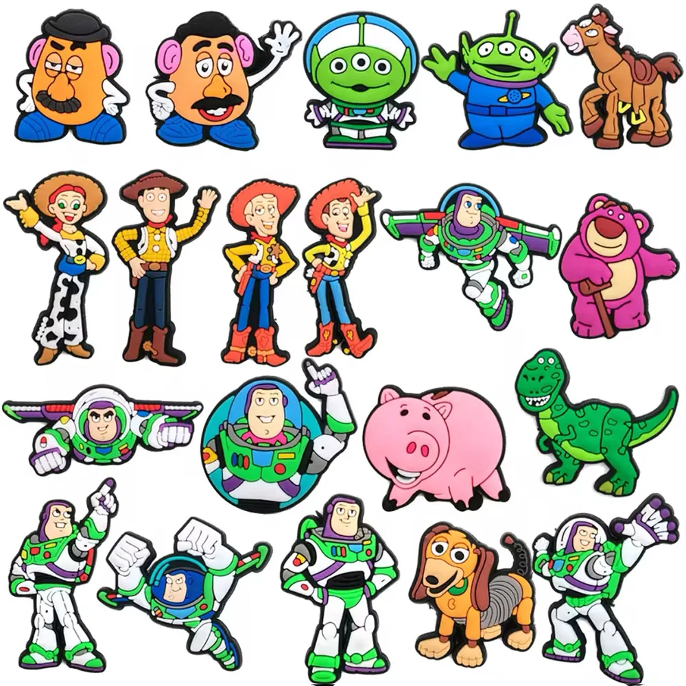 15-46Pcs Toy Story Shoe Charms Cartoon Shoes Decoration Accessories Buckle For Clog Sandal Wristband Bag - view 3