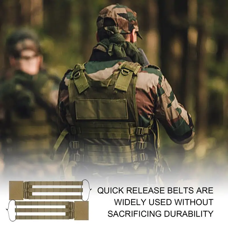 Plate Carrier Cummerbund 2-Piece Outer Carrier Vest Accessories Skeletal Quick Release Cummerbund Elastic Cummerbund Straps