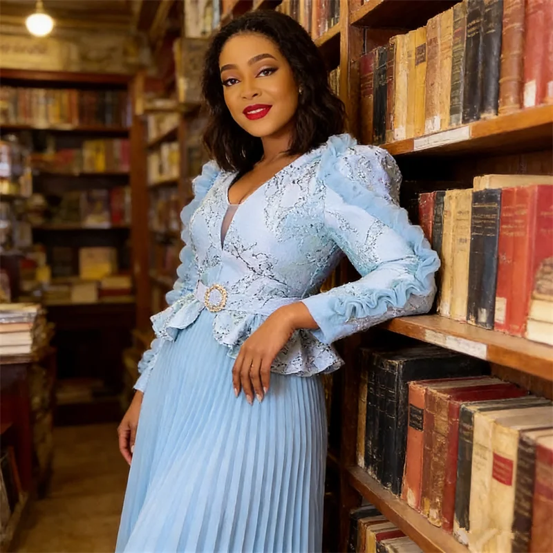 

Элегантные африканские вечерние платья для женщин: плиссированные платья в стиле Анкара Дашики, африканская одежда больших размеров, длинные вечерние платья для свадеб и вечеринок.