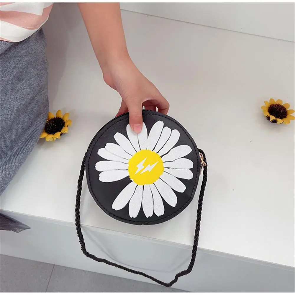 Pequena Daisy Crossbody Shoulder Bag para crianças, Mini Coin Purse, Satchel bonito para meninas