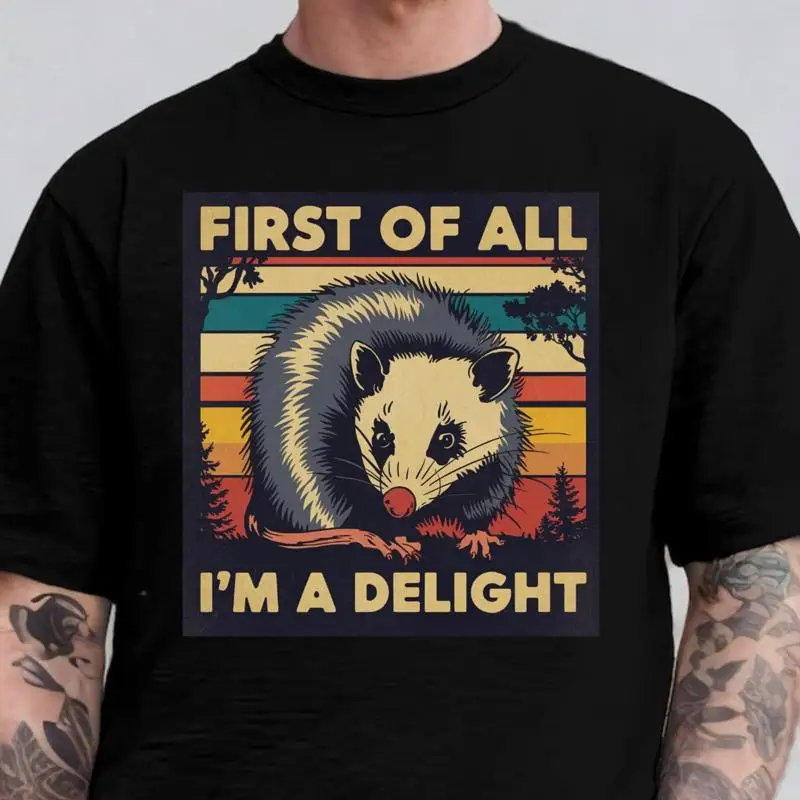 

Футболка «Первый все, я наслаждение» с саркастическим любовником опоссума