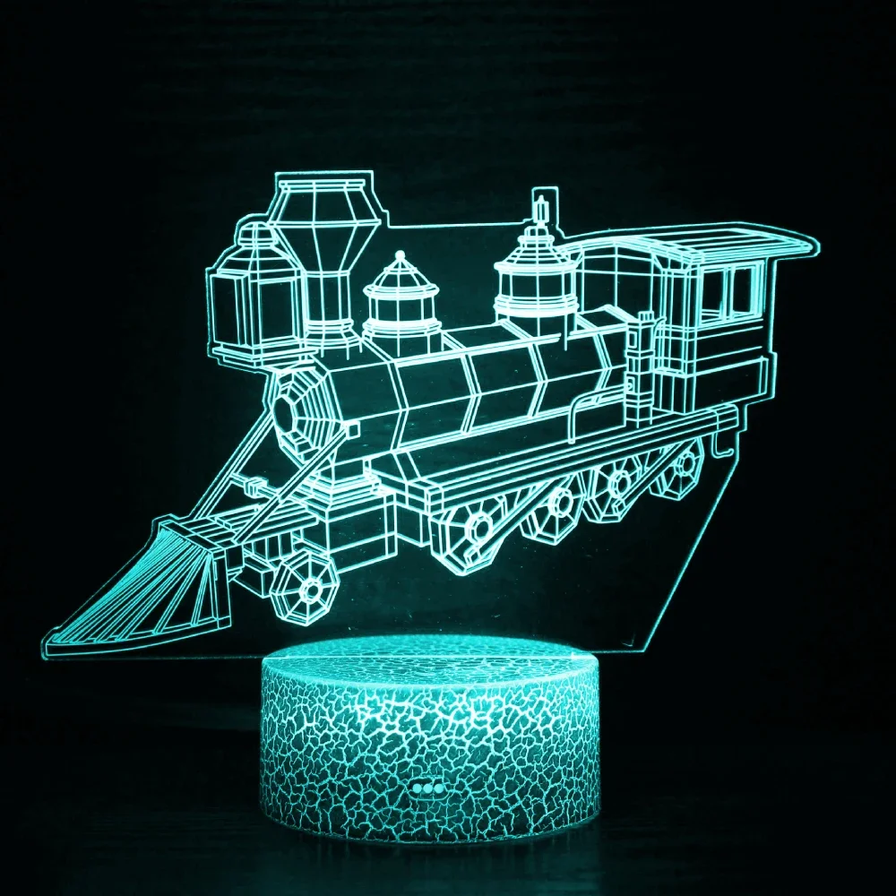 Nighdn Train Night Light for Kids LED 3D Illusion Train Lamp USB 7 Colors Changing  Room Decor Birthday Christmas Gift Toddler