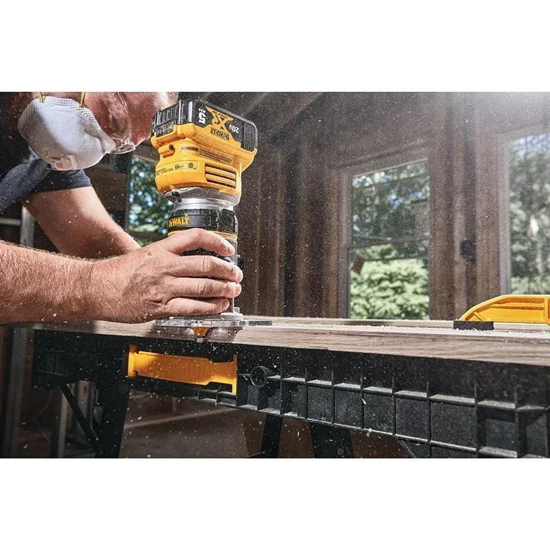 DEWALT DCW600 Cordless Router 20V Brushless Power Tool Trimmer Engraving Machine Speed Regulation Slotting Trimming DCW600B