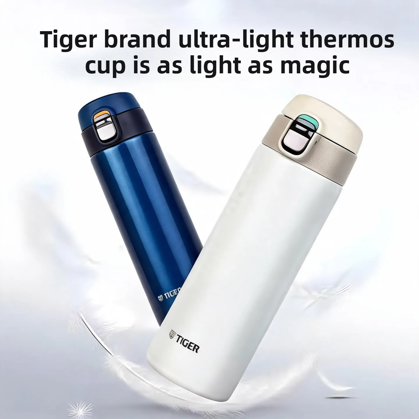 TIGER MMJ‑A Series Flip Top Vacuum Insulated Bottle Stainless Steel Water Mug For Office School Travel Daily Drinking