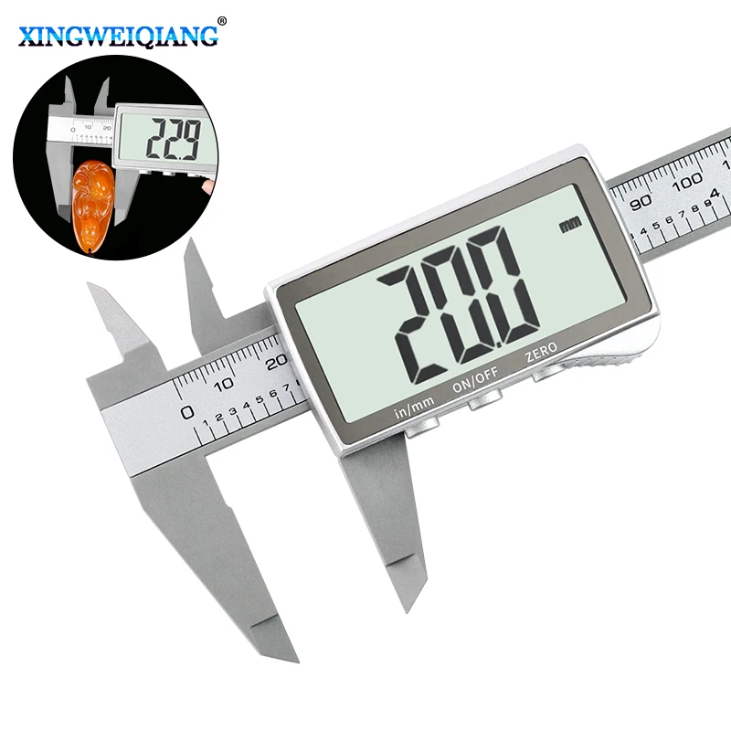 0-150mm Plastic Digital Display Screen Vernier Caliper Jewelry and Stationery Millimeter Unit Electronic Measuring Instrument