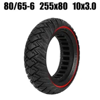 80/65-6 Solid Tire 10x3.0  255x80 Non-inflation Tyre for Kuguo M4 Pro/Vsett 10+/Zero 10X/kaboo Mantis Electric Scooter