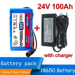 24V 100Ah 7S3P 18650 29.4V lithium-ion Replacement battery pack+2A charger for e-bike Bicycles, wheelchairs, hanging bags