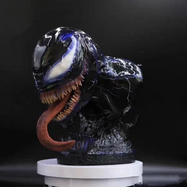 Spider-Man Venom Bust 1:1 Deadly Guardian Spider Man Handmade Marvel Trendy Play Model Ornament Home Decorations Boy Toy Gifts