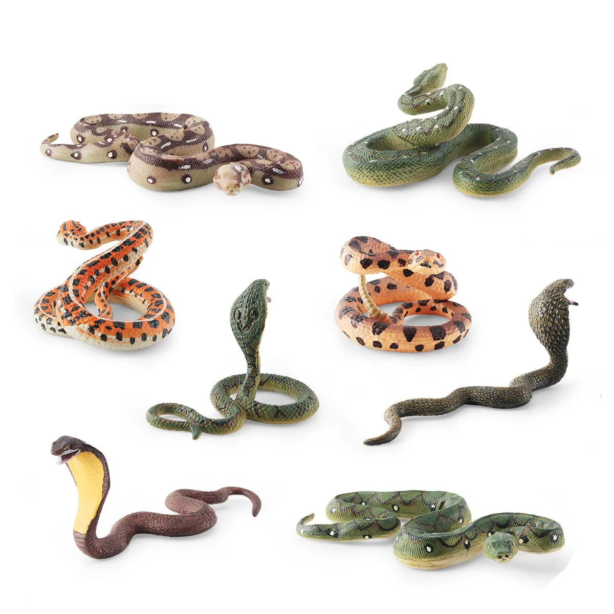 Snake Figurines Garden Decor Mini Python Rattlesnake Cobra Miniatures DIY Photograph Props