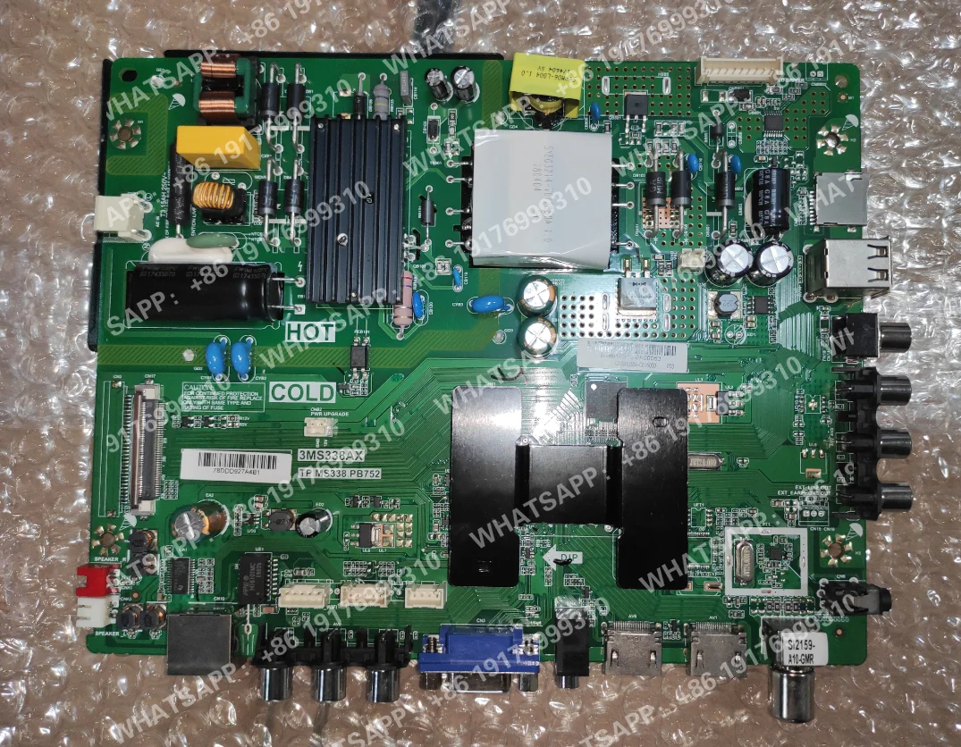TP.MS338.PB752 3MS338AX LED TV motherboard working good 2 specifications
