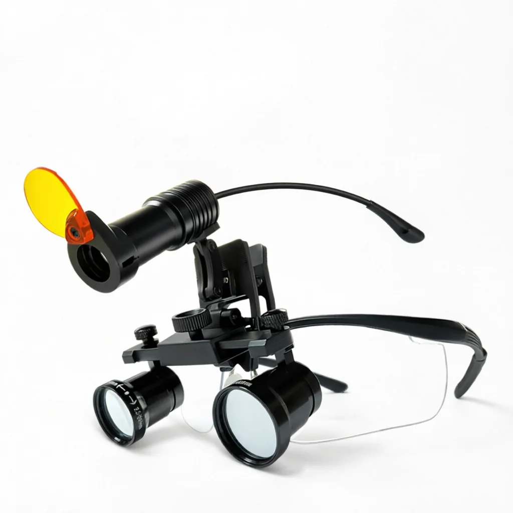 Factory Dental Binocular Loupes 2.5-3.5X Adjustable Magnification Electric 5W Headlight Surgical Medical Magnifying