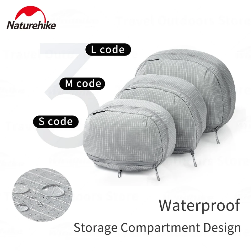 Naturehike Storage Bag Backpack Compartment Organiser Portable Waterproof Nylon Ultralight Big Space Outdoor Camping Supplies