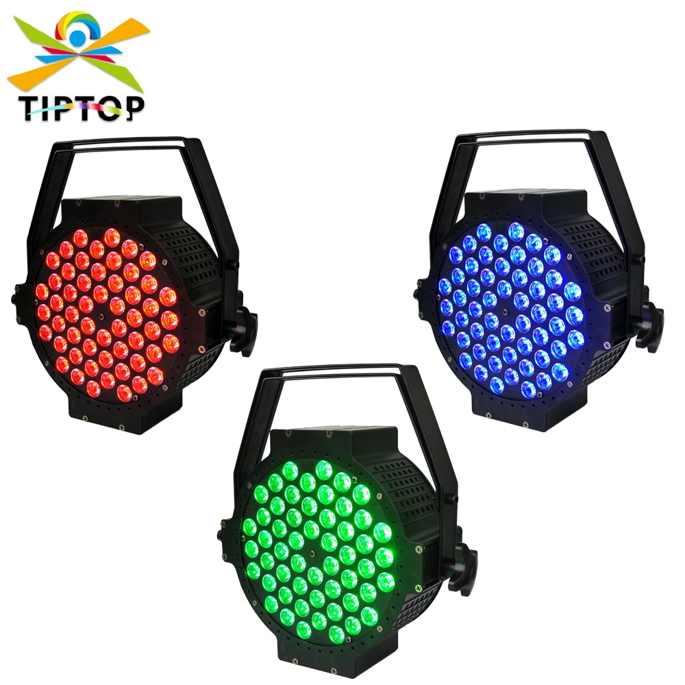 Gigertop TP-P31 RGB Led Aluminum Par Light 54x3W 3in1 Led Stage Lighting Full Color No Flicker 7 DMX Dj Lighting Controller